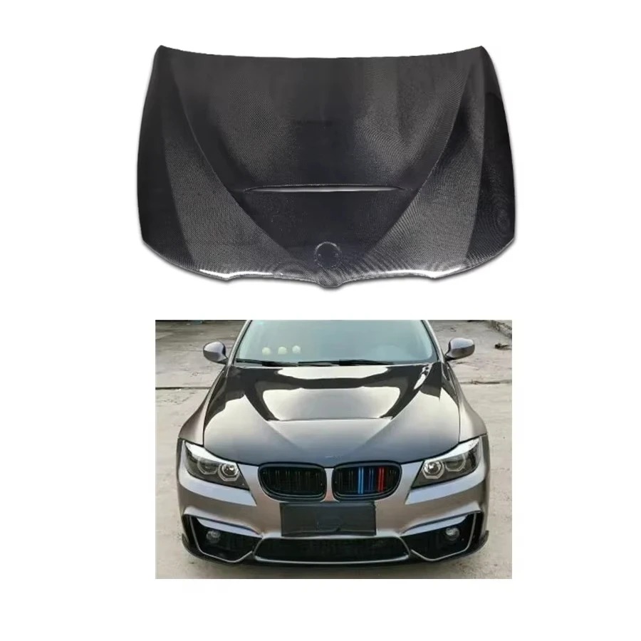 Carbon Fiber Hood With Vent for  E90 3 Series | GTS Style Front Bonnet Replacement | OEM-Style Fit